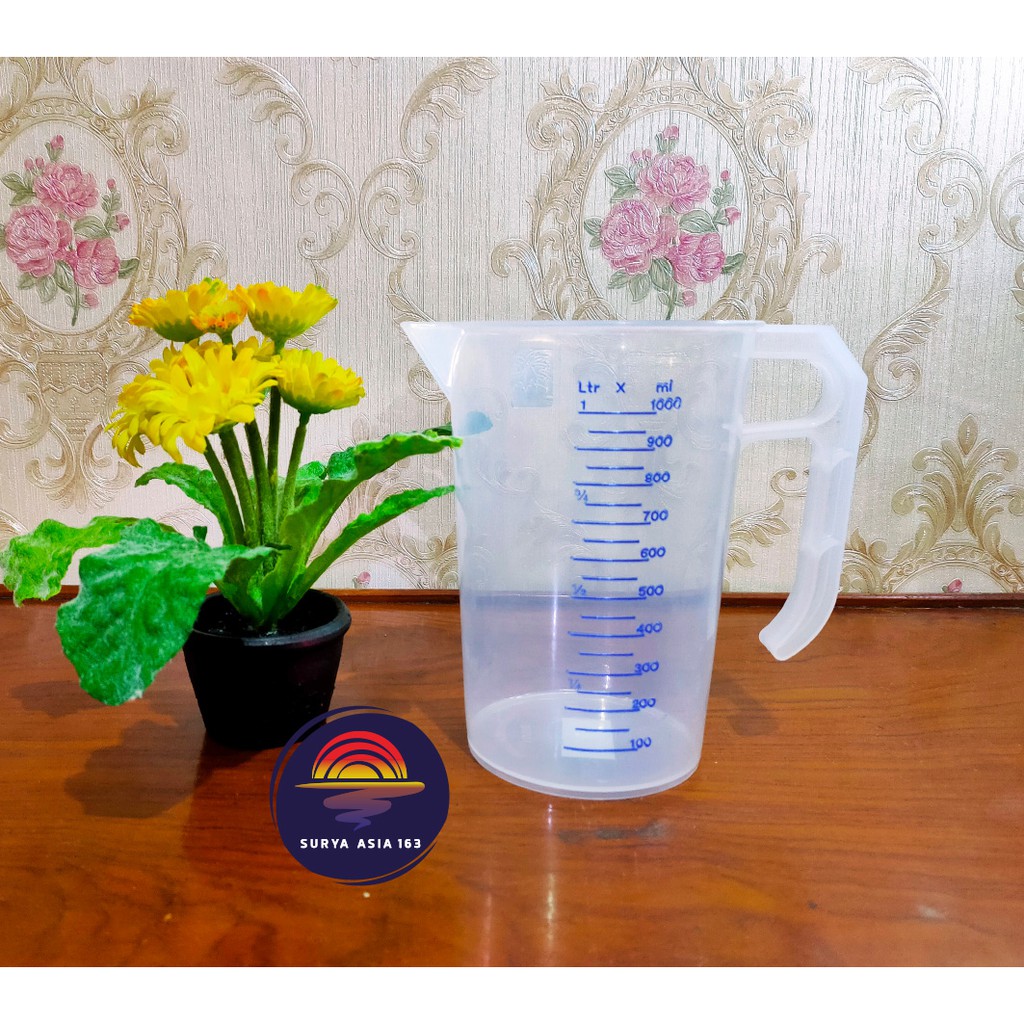 Gelas Ukur Plastik 1000ml / 1 Liter