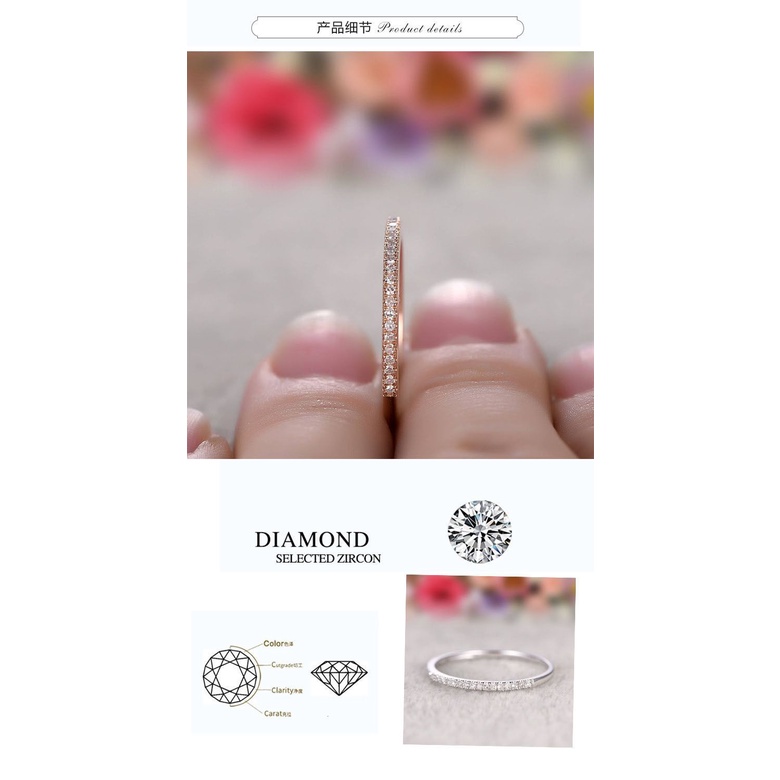 Pandora Cincin 925 Sterling Silver Hias Berlian Mikro Gaya Klasik Untuk Wanita