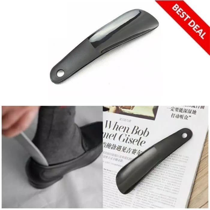 SHOE HORN SENDOK SEPATU Black Travel Shoe Care Aksesoris Alat Bantu Pakai Perawatan Sepatu Kulit Kerja Olahraga Basket