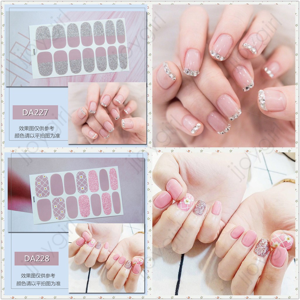 &lt;Jjoygirl&gt;DA Nail sticker motif / sticker kuku / stiker kuku / nail stiker glitter / stripes design