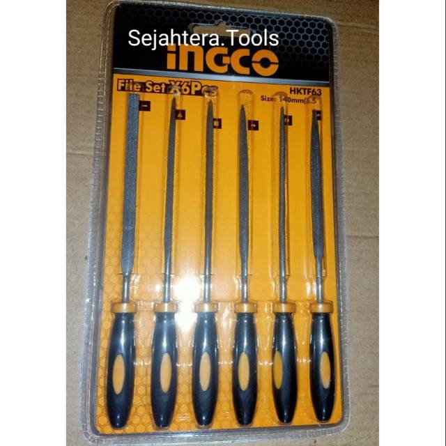 

Kikir besi kecil 6pcs file set Ingco HKTF63