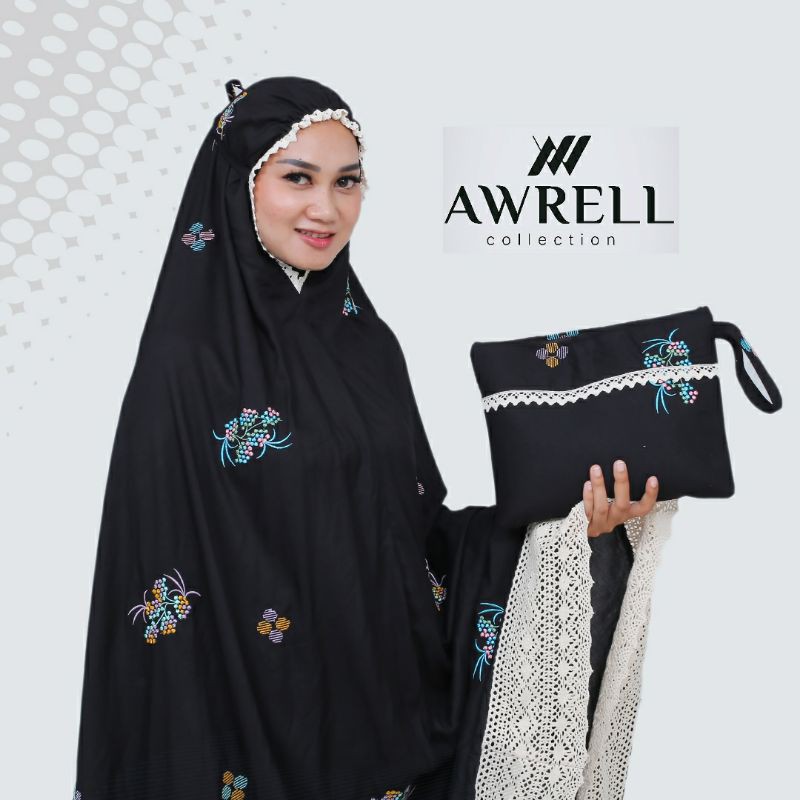 Awrellcollection - Mukena Dewasa Katun Rayon Airi Bordir Awrellseries