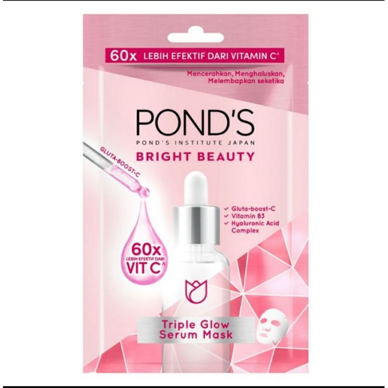 POND'S BRIGHT BEAUTY TRIPLE GLOW SERUM SHEET MASK PONDS MASKER