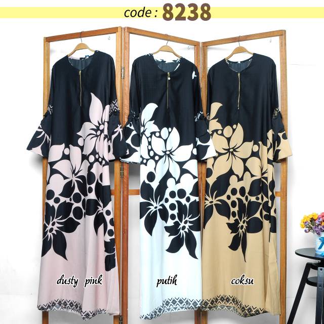 GAMIS BAROTELI BUNGA TENGAH 8238