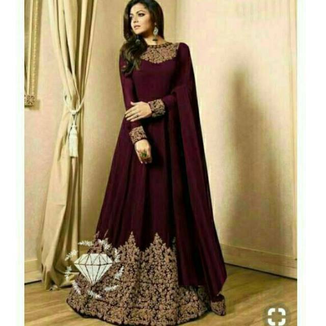 Baju Kondangan Muslim Muslimah Wanita Cowok/Lebaran// KR - Drashti Dhami Maxy gamis india murah