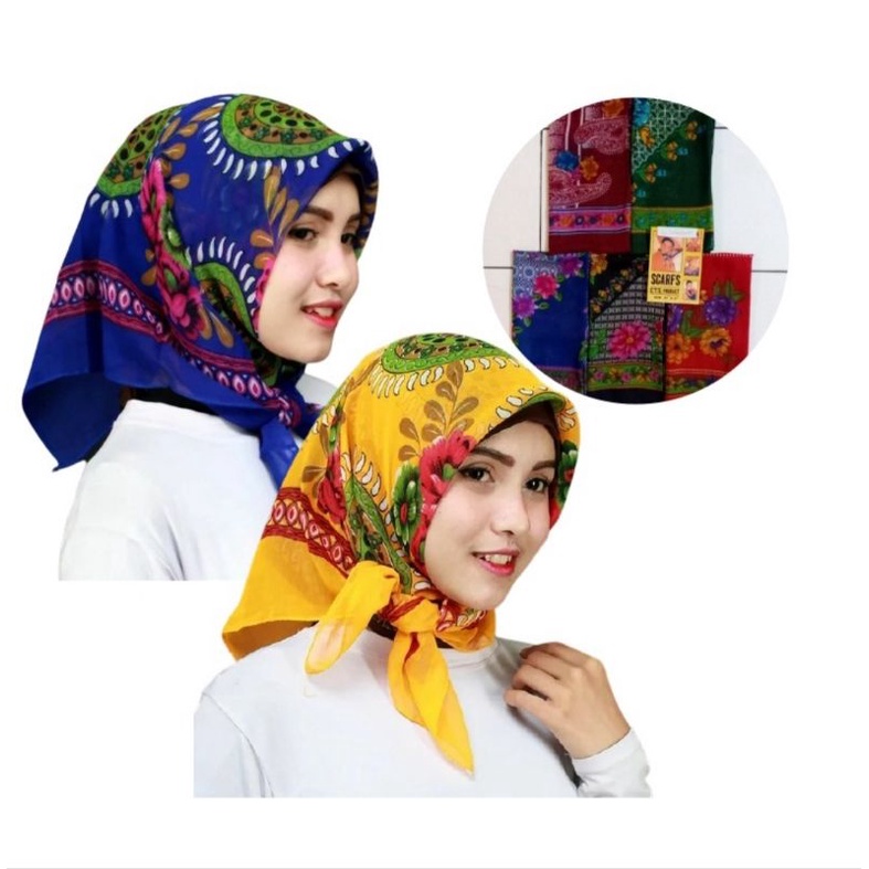 *TERMURAH* kerudung segi empat CTS