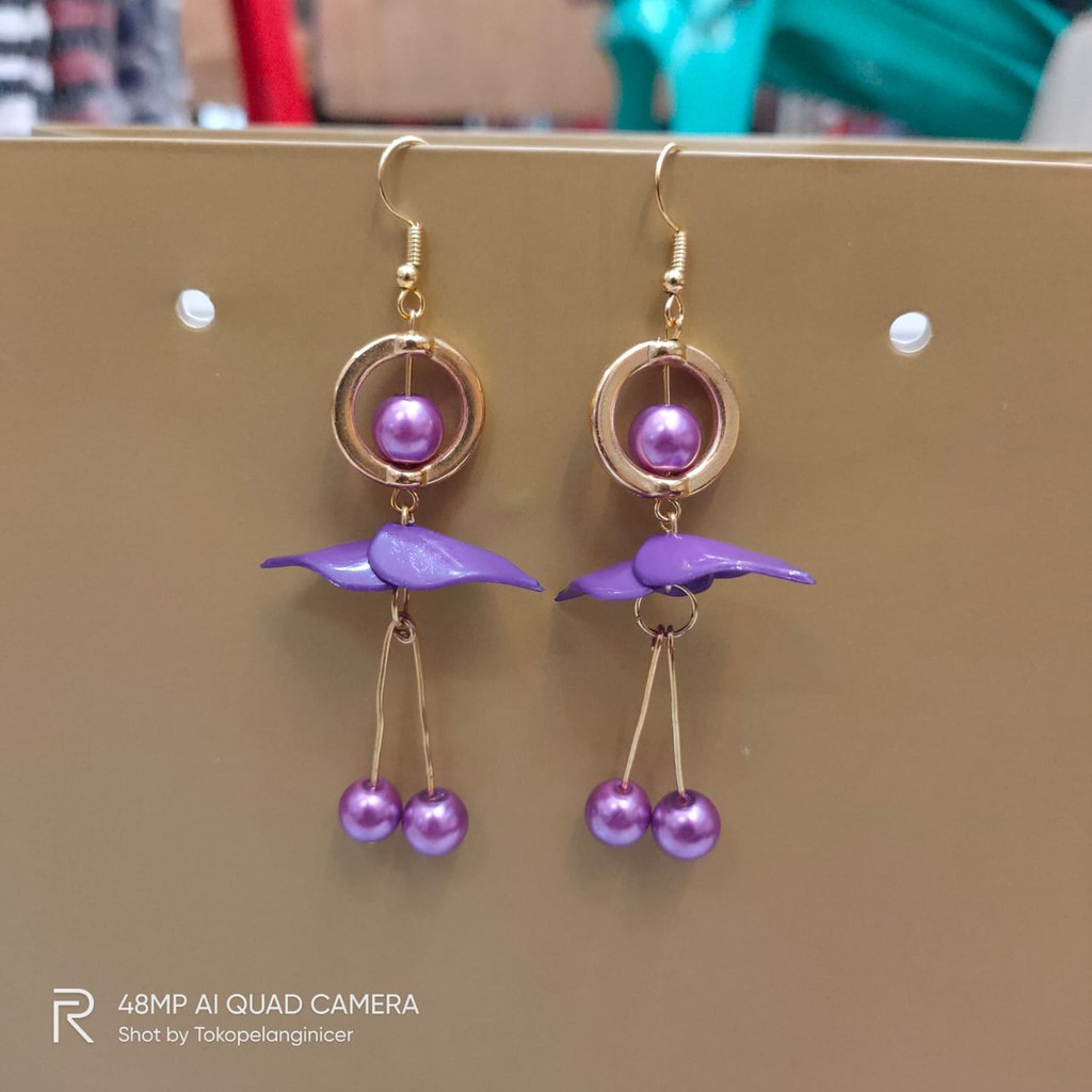 Anting Fashion Girly-Anting Hijab Korea Kekinian Fashion Aksesories Wanita Tokopelanginicer