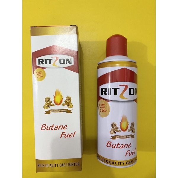 Gas ritson Butane Fuel Refill isi ulang Korek Gas 230gr / gas isi ulang refill