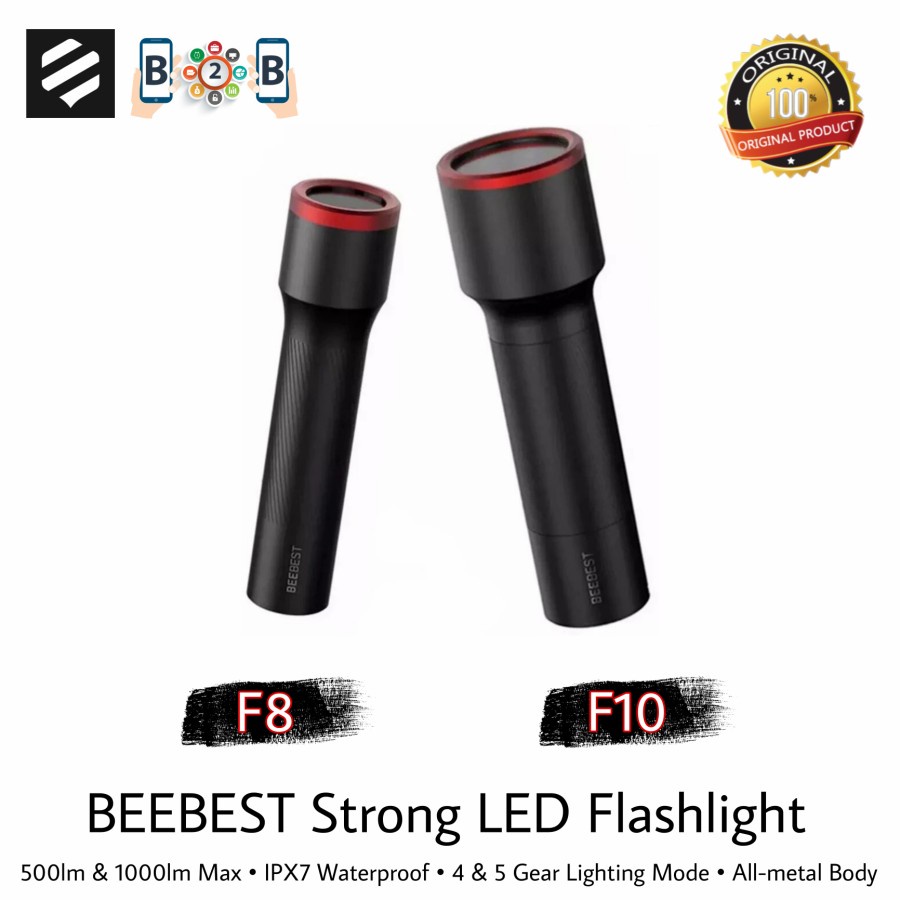 BEEBEST Strong LED Flashlight F8 / F10 Senter