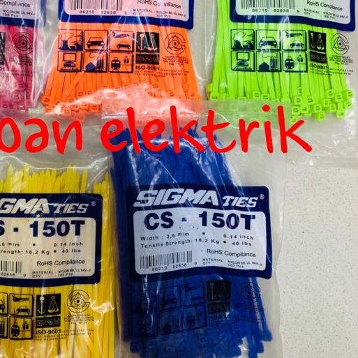 

✲ Kabel Tis / Cable Ties CS-150T Warna 15 cm SIGMA ORIGINAL ☎