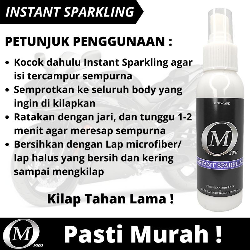 COD! Pengkilap Body Mobil Motor Helm OMPRO INSTANT SPARKLING Permanen Tahan Lama Cat Doff dan Glossy