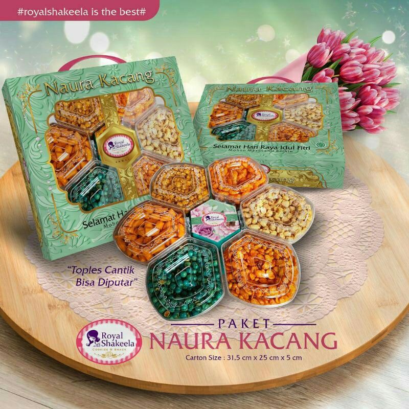 

Royal Shakeela Naura kacang / parcel lebaran aneka kacang / kacang enak murah