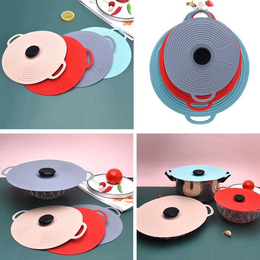 Top Food Fresh Cover Tableware Peralatan Makan Reusable Anti-Sputtering Self Sealing Lid