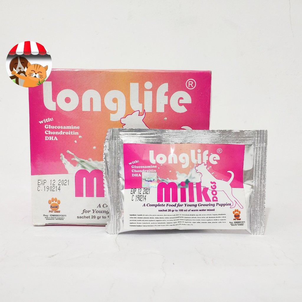 Susu Longlife For Groowing Puppies Dus _ isi 12 sachet Long Life