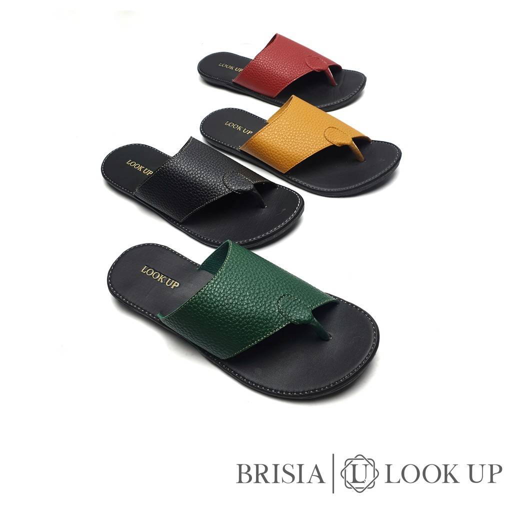 Sandal Papirut Look Up  Sandal Wanita Papirut Murah COD Sandal Kulit Jepit Jempol PSHBRS - BRISIA