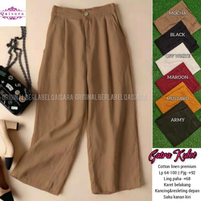 KULOT LINEN GATRA KULOT BY QAISARA