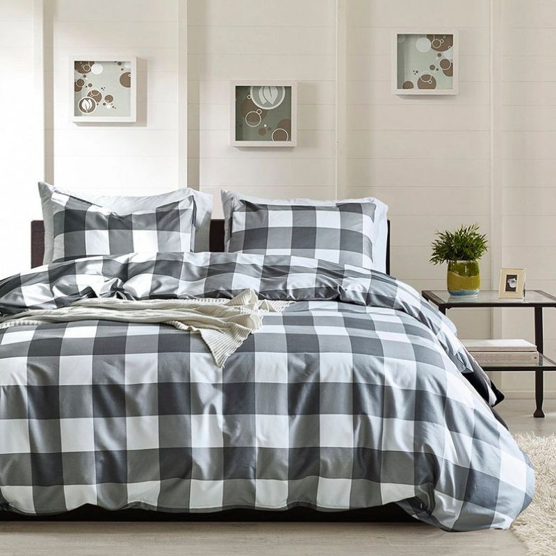 Sprei Set Motif Kotak Emily No. 4 90x200 Sudut Karet | 90x200x15 | 90x200x20 | 90x200x25 | 90x200x30
