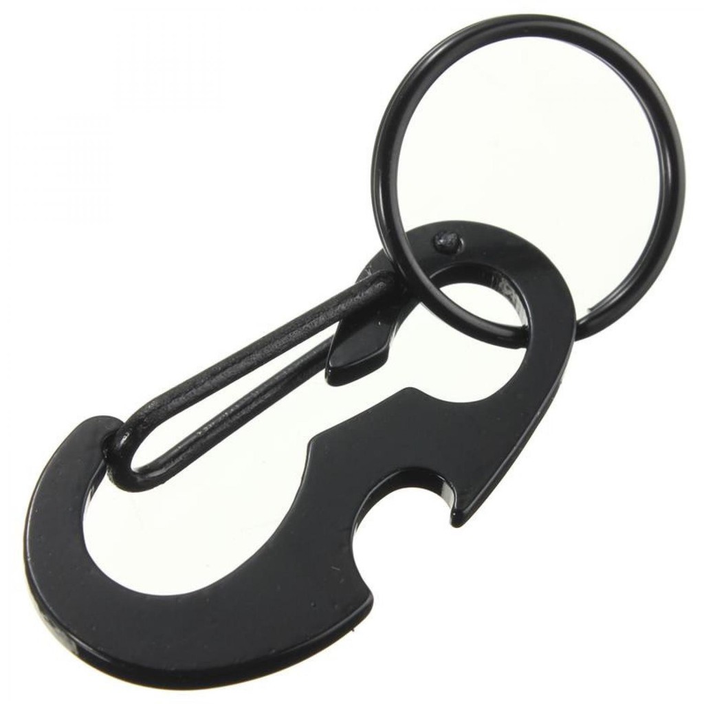 Murah Black Beetle EDC Carabiner Stainless Steel with Bottle Opener - XT-11