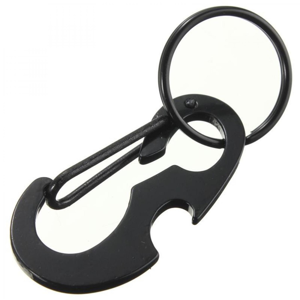 Bayar Ditempat Black Beetle EDC Carabiner Stainless Steel with Bottle Opener - XT-11