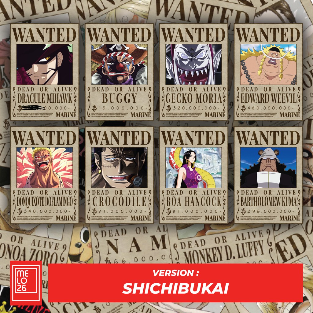 Poster Anime Bounty One Piece - WANTED Poster One Piece Character-3