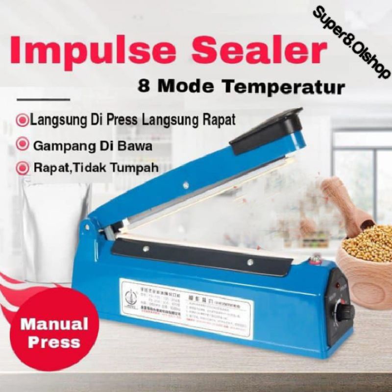 Alat press plastik 20cm/impulse sealer⭐ Super8 ⭐