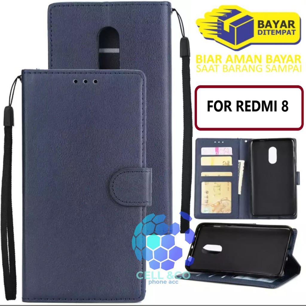 Flip cover XIAOMI REDMI 8 Flip case buka tutup kesing hp casing hp flip case leather wallet