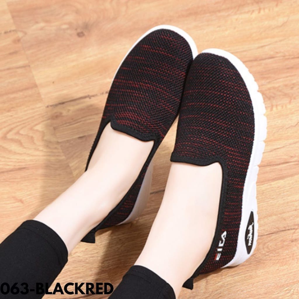 SEPATU WANITA MODEL TERPOPULER ZAMAN SEKARANG NYAMAN BAHAN CANVAS ELASTIS IMPORT 063