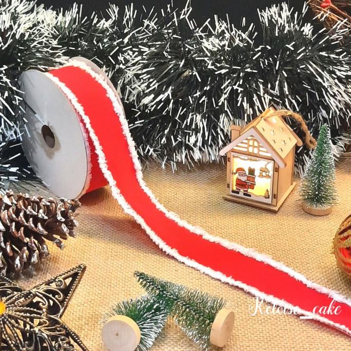 

Best Product!!! Pita Kawat Chrstmas Natal Bahan Bludru Ukr 3,5 Cm Panjang 10 Yard - Paling Dicari