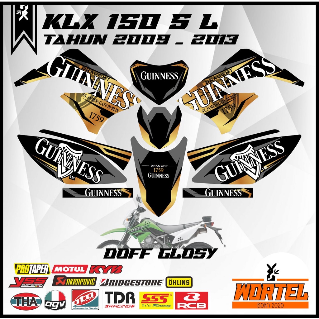 Sticker striping Hologram Decal Motor KLX 150 S/L/D TRACKER LAMA Keren Guinns  (klx lama)