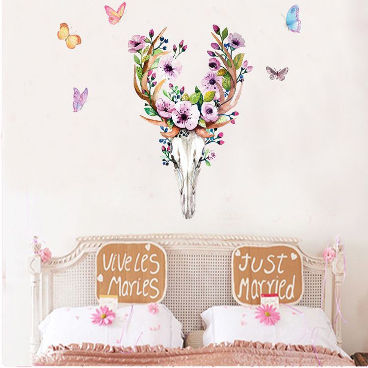 RELIZA WALL STICKER KEPALA RUSA STIKER DINDING JM7318