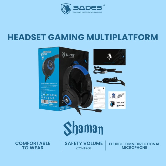 Headset Gaming Multi-Platform Sades Shaman