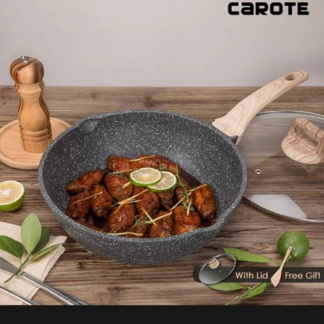 Carote Deep Fry Pan With Lid 24 Cm