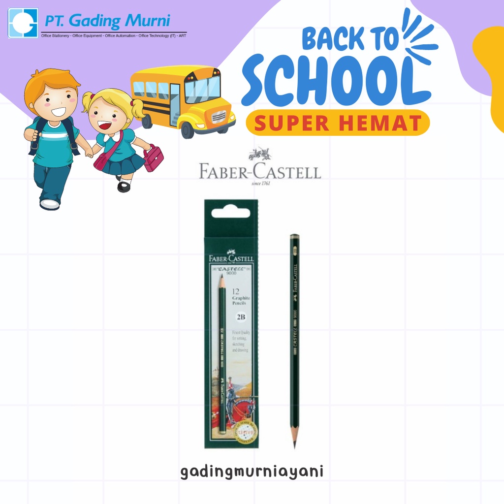 

FABER CASTELL PENSIL UJIAN - 2B CASTELL 9000