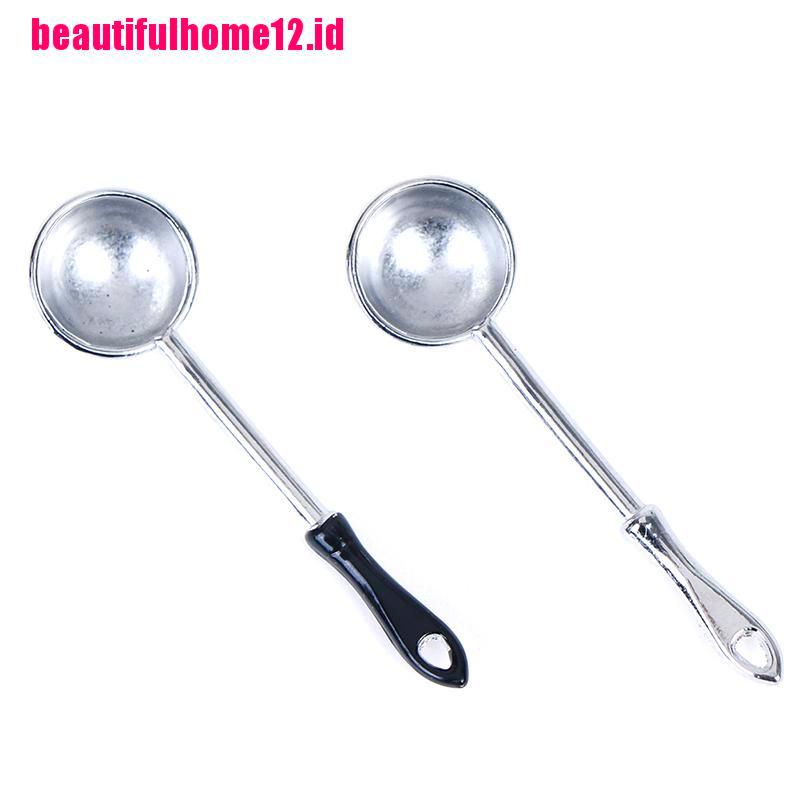 【beautifulhome12.id】2Pcs 1:12 Dollhouse miniature accessories mini stir fry spoon cooking spoon