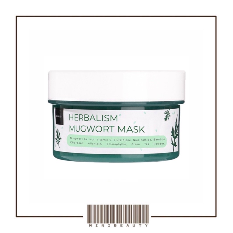 Scarlett Whitening Herbalism Mugwort Mask Original Bpom