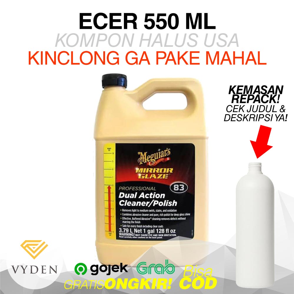 MEGUIARS Mirror Glaze 83 Dual Action Cleaner Polish 550ml ECER Kompon Poles Mobil MURAH