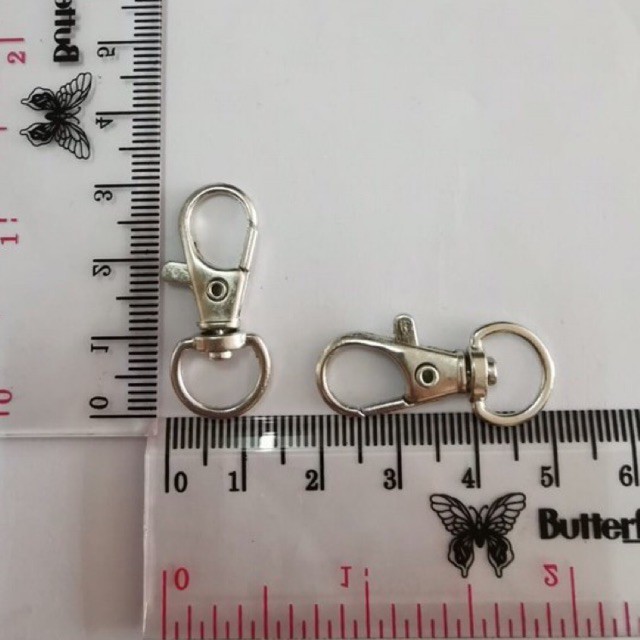 

kaitan tas / kaitan id card 1cm nikel /12pcs