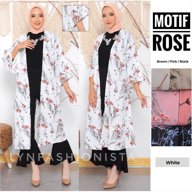 (3MOTIF)OUTER KIMONO MOTIF/CARDIGAN WANITA MUSLIMAH/OUTER PANTAI MURAH/BUNGA SAKURA