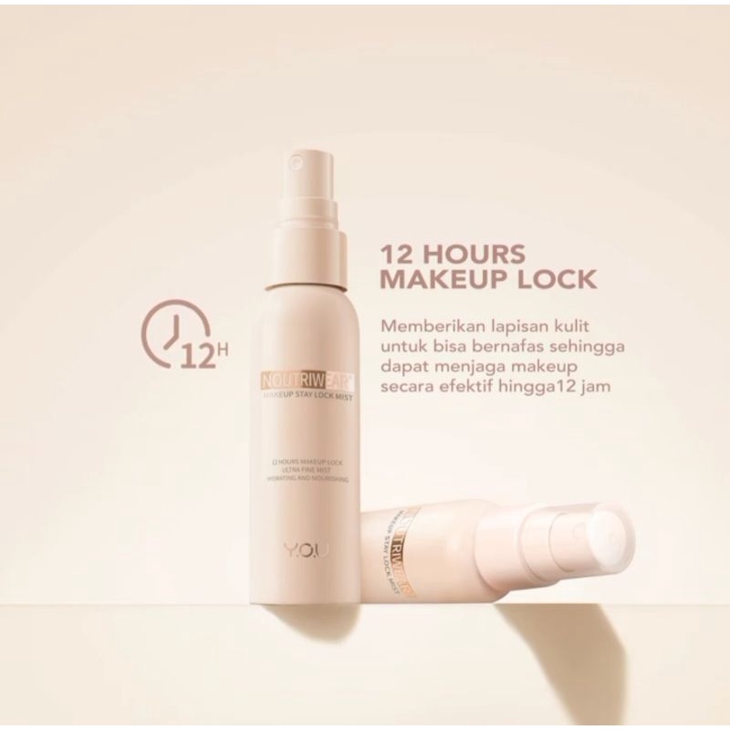 ☀️cahaya acc☀️Y.O.U noutriwear makeup stay lock mist