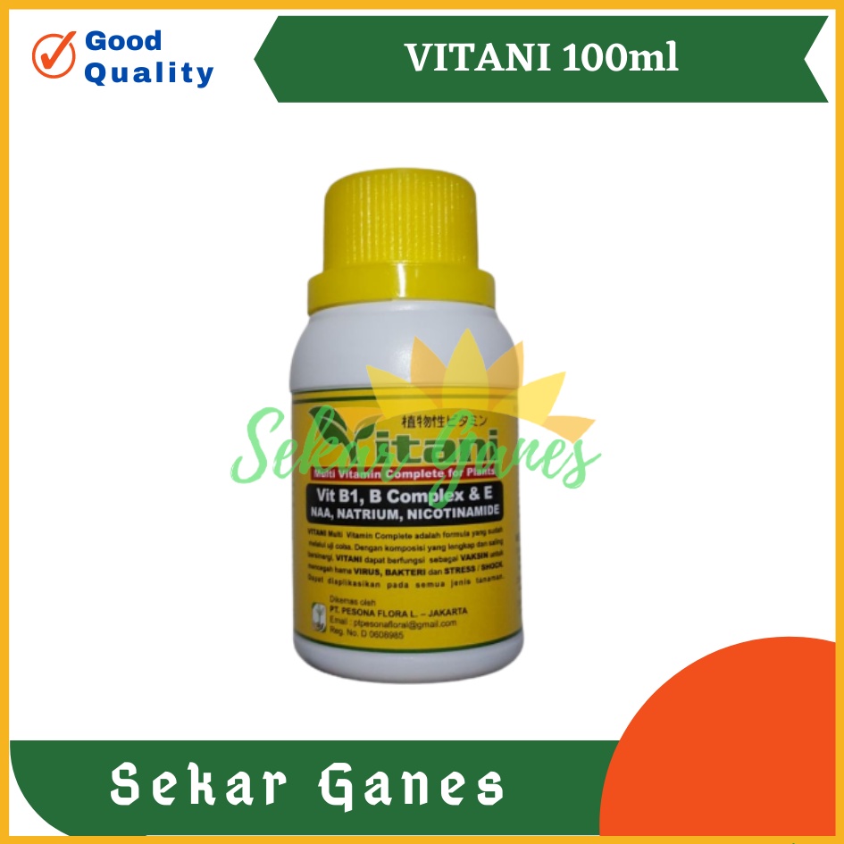 ORI VAKSIN TANAMAN VITANI 100 ML MULTI VITAMIN B1 TANAMAN HAMA VIRUS BAKTERI ANTI STRES CUTTING