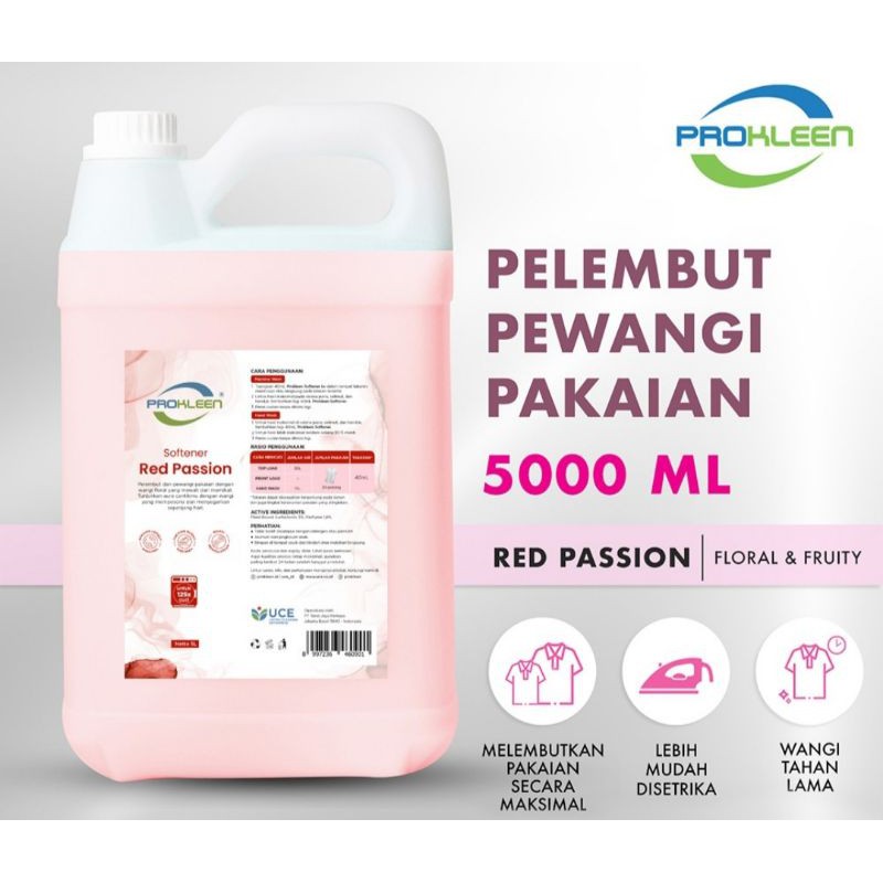 Pewangi dan Pelembut Pakaian SOFTENER PROKLEEN 5 Liter Konsentrat ORIGINAL