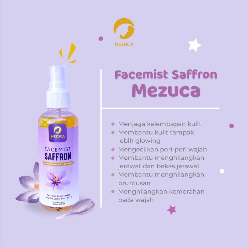 ❤ MEZUCA PAKET ❤ Kombo Hemat Facial Wash + Facemist Saffron - Keluarga id