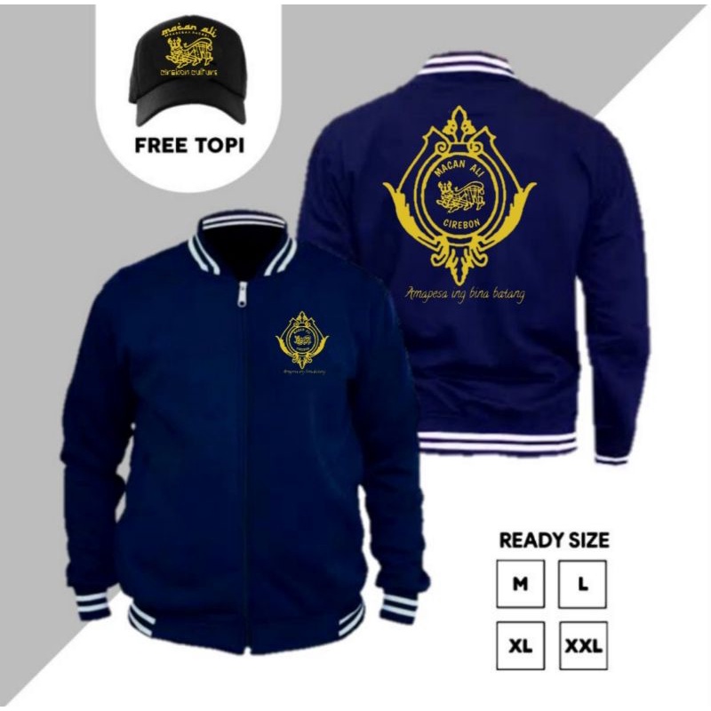 jaket Varsity Jipper (Macan Ali) + bonus topi