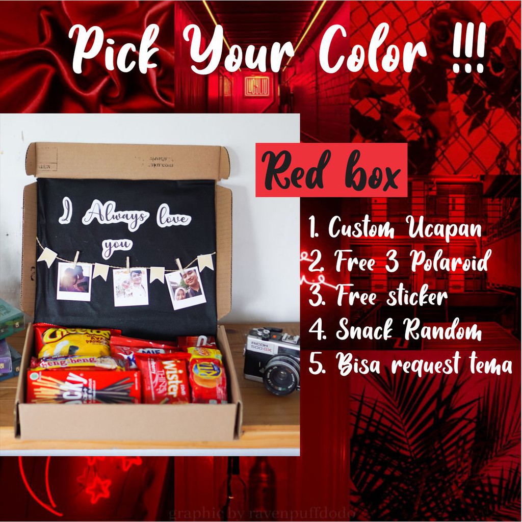 

[Red] Gift Box with Snack Paket Hadiah Ulang Tahun Wisuda Graduation Hampers Pernikahan Anniversary
