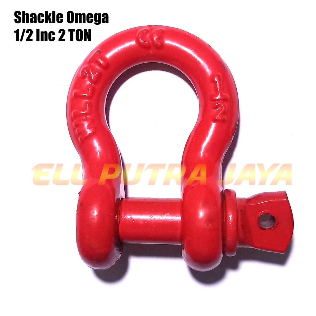 Shackle Omega Merah 1/2 &quot; kapasitas 2 Ton