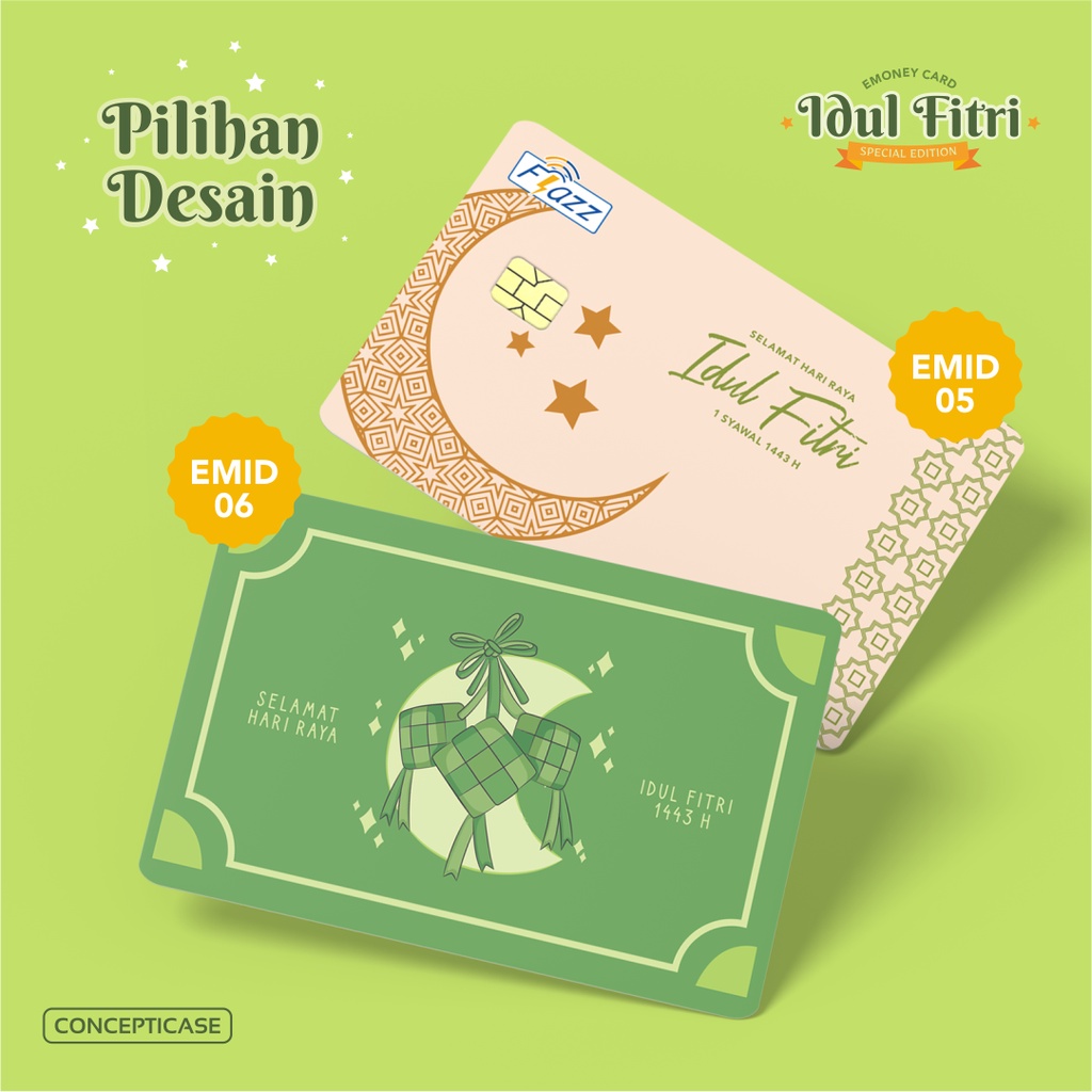 CUSTOM PRINT E-MONEY/FLAZZ/BRIZZI/BNI LEBARAN - Hampers Idul Fitri - Ramadhan Parcel