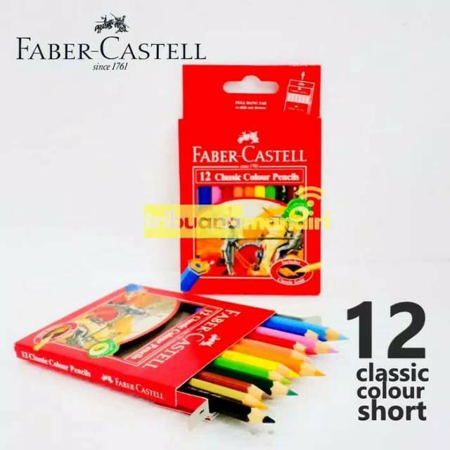 

[FaFi] Faber Castell Pensil Warna Classic 12 Pendek Ready Makassar Murah