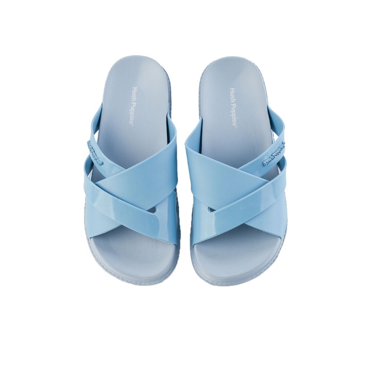 SANDAL SLIDE WANITA HUSH PUPPIES ORIGINAL CASUAL BRANDED BLUE HW28