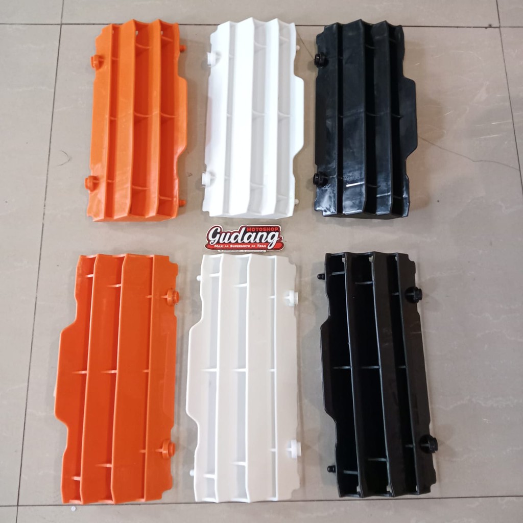 Cover Kisi Kisi Tutup Pelindung Radiator KTM 250 2017 HRV Hitam Orange Putih