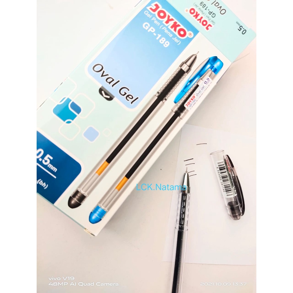 

JOYKO Pen Gel 0.5mm GP-189 OVAL - Pena gel - harga satuan - tinta hitam